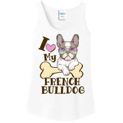 Cute I Love My French Bulldog Ladies Essential Tank