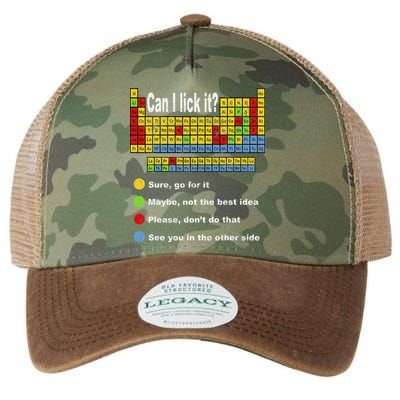 Can I Lick It Periodic Table Teacher Student Vintage Legacy Tie Dye Trucker Hat