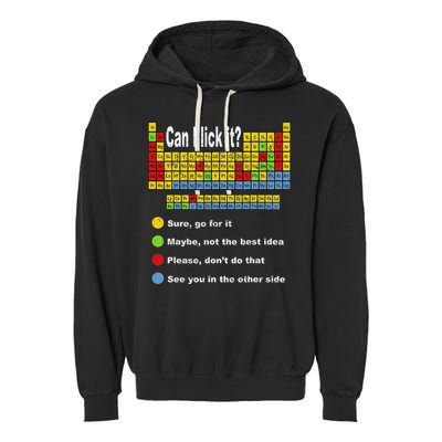 Can I Lick It Periodic Table Teacher Student Vintage Garment-Dyed Fleece Hoodie