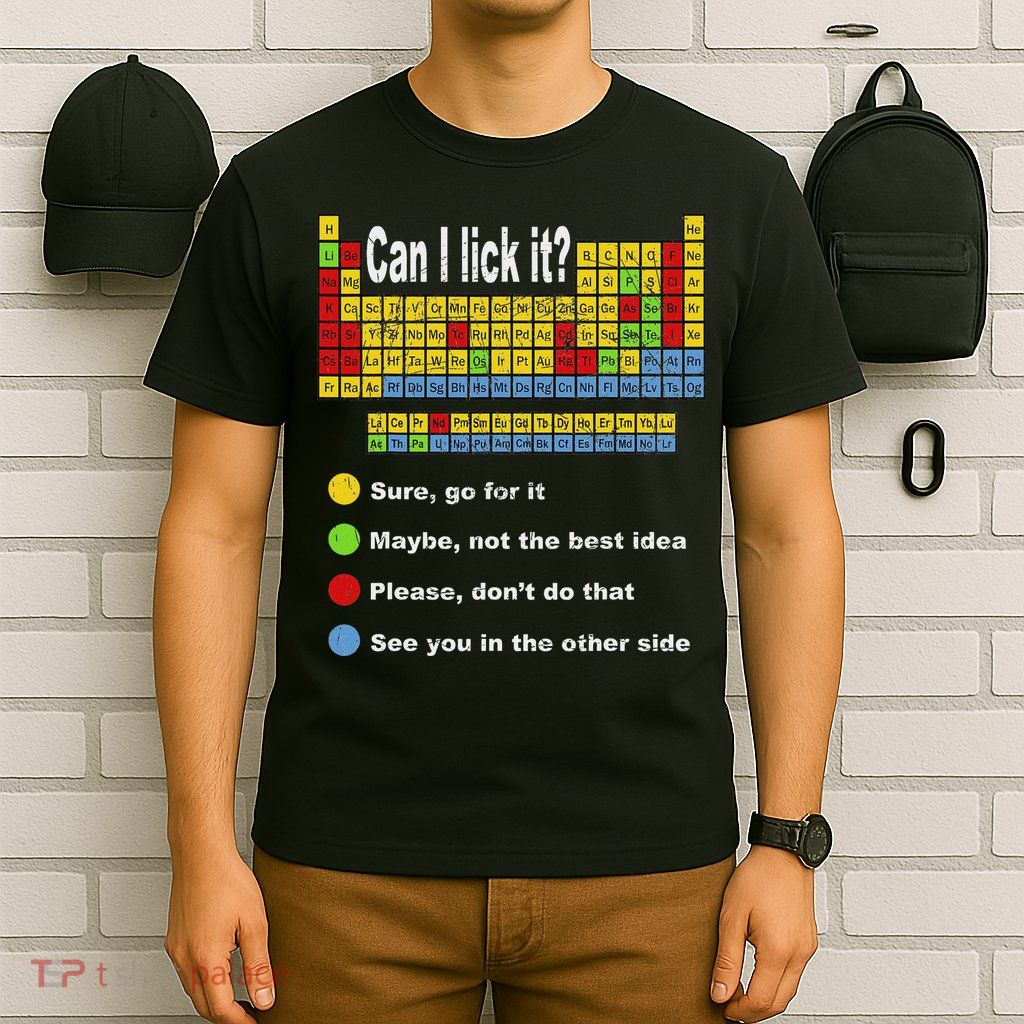 Can I Lick It Periodic Table Teacher Student Vintage T-Shirt