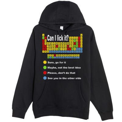 Can I Lick It Periodic Table Teacher Student Vintage Premium Pullover Hoodie