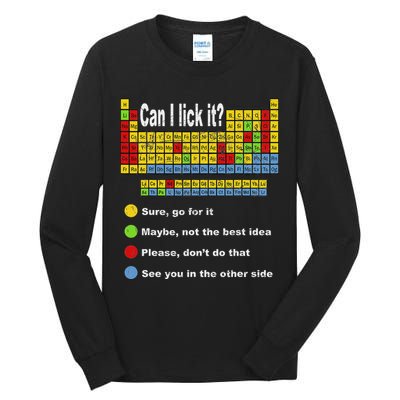 Can I Lick It Periodic Table Teacher Student Vintage Tall Long Sleeve T-Shirt