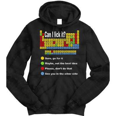 Can I Lick It Periodic Table Teacher Student Vintage Tie Dye Hoodie