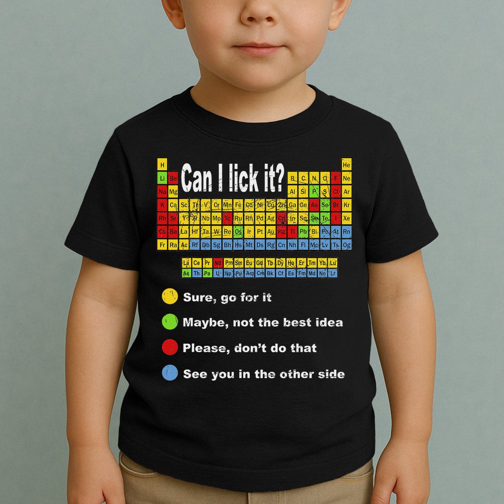 Can I Lick It Periodic Table Teacher Student Vintage Toddler T-Shirt