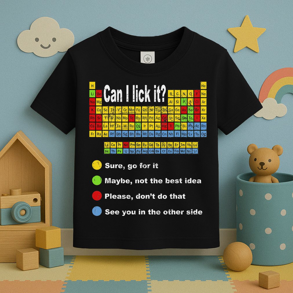 Can I Lick It Periodic Table Teacher Student Vintage Toddler T-Shirt