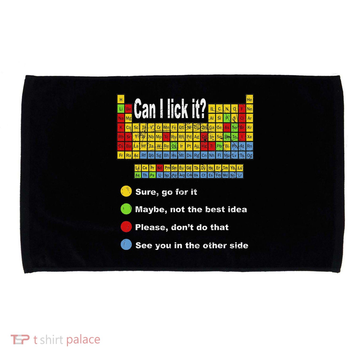 Can I Lick It Periodic Table Teacher Student Vintage Microfiber Hand Towel