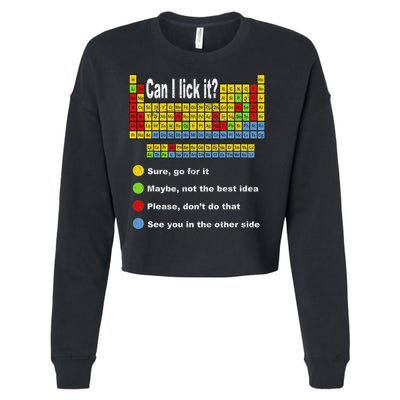 Can I Lick It Periodic Table Teacher Student Vintage Cropped Pullover Crew