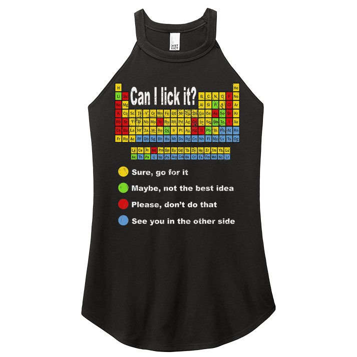 Can I Lick It Periodic Table Teacher Student Vintage Women's Perfect Tri Rocker Tank