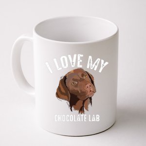 Cool I Love My Chocolate Lab Funny Brown Labrador Pet Gift Coffee Mug