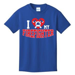 Cute I Love My Firefighter Firefighting Family Gift Kids T-Shirt