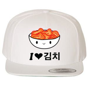 Cute I Love Kimchi South Korean Apparel Gift Idea Kpop Wool Snapback Cap