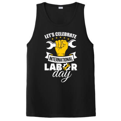 Celebrate International Labor Day Happy Union Worker Gift PosiCharge Competitor Tank