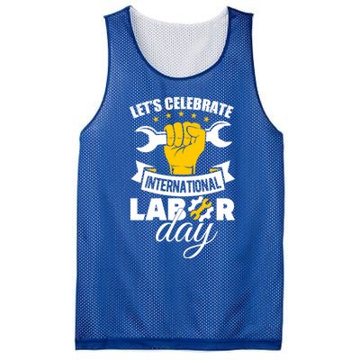 Celebrate International Labor Day Happy Union Worker Gift Mesh Reversible Basketball Jersey Tank