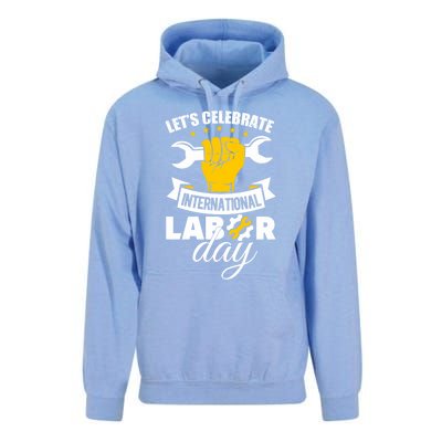 Celebrate International Labor Day Happy Union Worker Gift Unisex Surf Hoodie