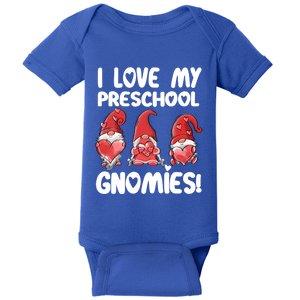 Cute I Love My Preschool Premeaningful Giftk Gnomies Gnome Valentine's Day Great Baby Bodysuit