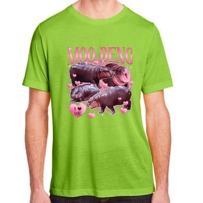 Cute I Love Moo Deng Baby Hippo Moo Deng I Heart Moo Deng Adult ChromaSoft Performance T-Shirt