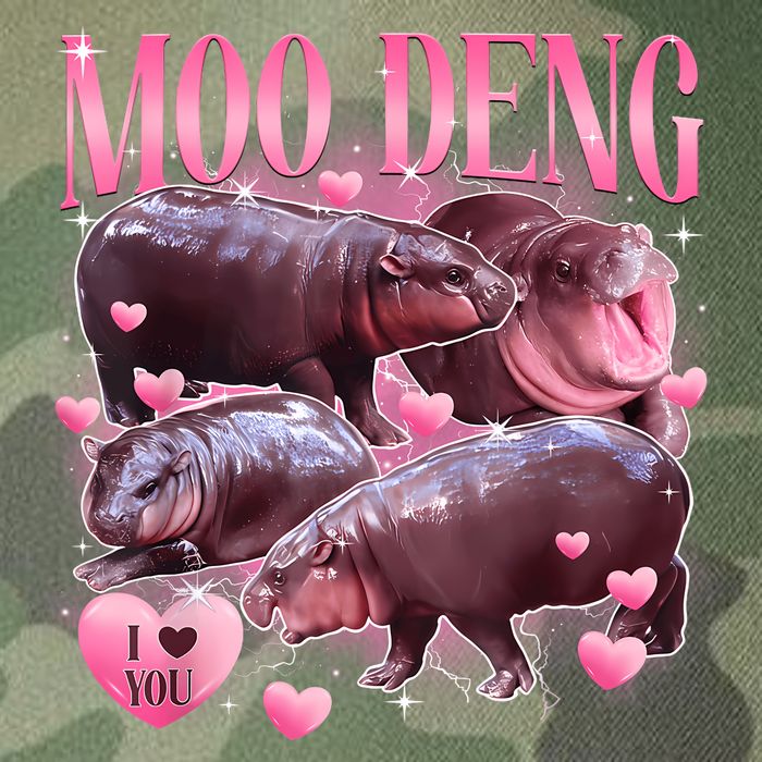 Cute I Love Moo Deng Baby Hippo Moo Deng I Heart Moo Deng Legacy Tie Dye Trucker Hat