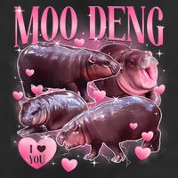 Cute I Love Moo Deng Baby Hippo Moo Deng I Heart Moo Deng Cool Comfort Performance Bucket Hat