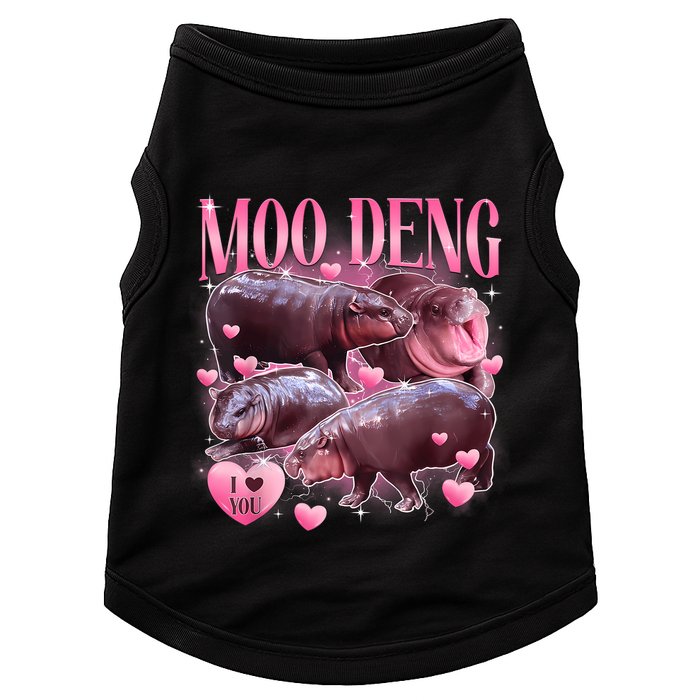 Cute I Love Moo Deng Baby Hippo Moo Deng I Heart Moo Deng Doggie Tank