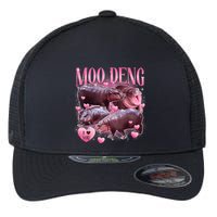 Cute I Love Moo Deng Baby Hippo Moo Deng I Heart Moo Deng Flexfit Unipanel Trucker Cap