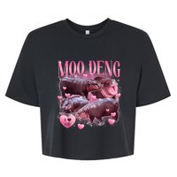 Cute I Love Moo Deng Baby Hippo Moo Deng I Heart Moo Deng Bella+Canvas Jersey Crop Tee