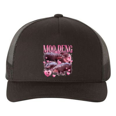 Cute I Love Moo Deng Baby Hippo Moo Deng I Heart Moo Deng Yupoong Adult 5-Panel Trucker Hat