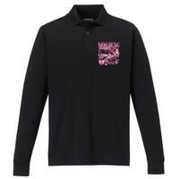 Cute I Love Moo Deng Baby Hippo Moo Deng I Heart Moo Deng Performance Long Sleeve Polo