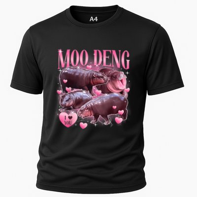 Cute I Love Moo Deng Baby Hippo Moo Deng I Heart Moo Deng Performance Shirt