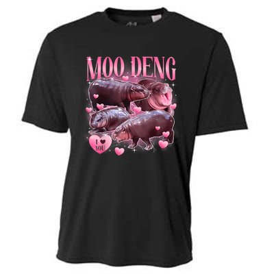 Cute I Love Moo Deng Baby Hippo Moo Deng I Heart Moo Deng Cooling Performance Crew T-Shirt