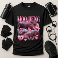 Cute I Love Moo Deng Baby Hippo Moo Deng I Heart Moo Deng Performance Shirt