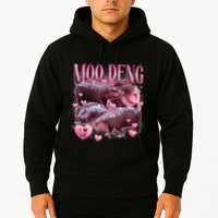 Cute I Love Moo Deng Baby Hippo Moo Deng I Heart Moo Deng Hoodie