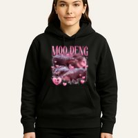 Cute I Love Moo Deng Baby Hippo Moo Deng I Heart Moo Deng Hoodie