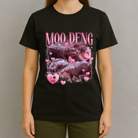 Cute I Love Moo Deng Baby Hippo Moo Deng I Heart Moo Deng T-Shirt