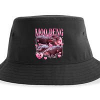 Cute I Love Moo Deng Baby Hippo Moo Deng I Heart Moo Deng Sustainable Bucket Hat
