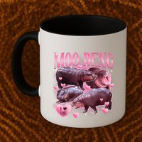 Cute I Love Moo Deng Baby Hippo Moo Deng I Heart Moo Deng Mug