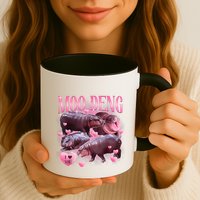 Cute I Love Moo Deng Baby Hippo Moo Deng I Heart Moo Deng Mug