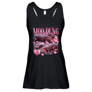 Cute I Love Moo Deng Baby Hippo Moo Deng I Heart Moo Deng Ladies Essential Flowy Tank