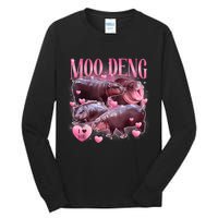 Cute I Love Moo Deng Baby Hippo Moo Deng I Heart Moo Deng Tall Long Sleeve T-Shirt