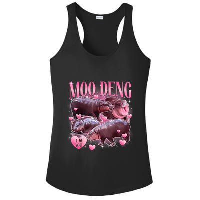 Cute I Love Moo Deng Baby Hippo Moo Deng I Heart Moo Deng Ladies PosiCharge Competitor Racerback Tank