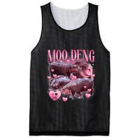 Cute I Love Moo Deng Baby Hippo Moo Deng I Heart Moo Deng Mesh Reversible Basketball Jersey Tank
