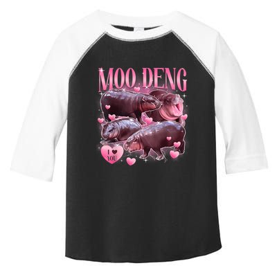 Cute I Love Moo Deng Baby Hippo Moo Deng I Heart Moo Deng Toddler Fine Jersey T-Shirt