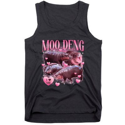 Cute I Love Moo Deng Baby Hippo Moo Deng I Heart Moo Deng Tank Top