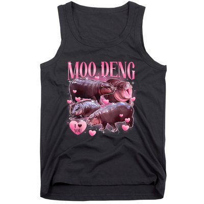 Cute I Love Moo Deng Baby Hippo Moo Deng I Heart Moo Deng Tank Top