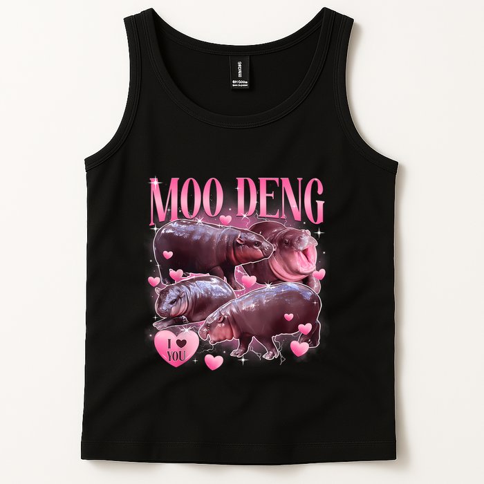 Cute I Love Moo Deng Baby Hippo Moo Deng I Heart Moo Deng Tank Top