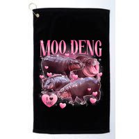 Cute I Love Moo Deng Baby Hippo Moo Deng I Heart Moo Deng Golf Towel