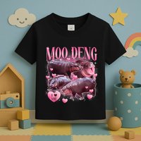Cute I Love Moo Deng Baby Hippo Moo Deng I Heart Moo Deng Toddler T-Shirt