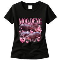Cute I Love Moo Deng Baby Hippo Moo Deng I Heart Moo Deng Womens T-Shirt
