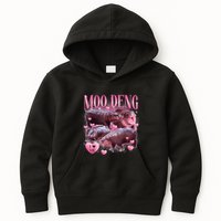 Cute I Love Moo Deng Baby Hippo Moo Deng I Heart Moo Deng Kids Hoodie