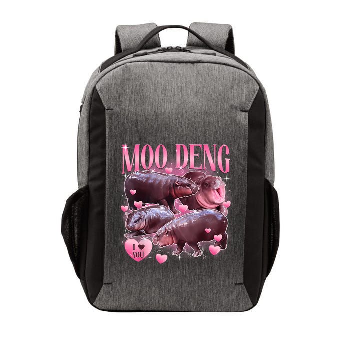 Cute I Love Moo Deng Baby Hippo Moo Deng I Heart Moo Deng Vector Backpack