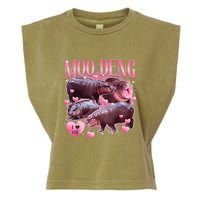 Cute I Love Moo Deng Baby Hippo Moo Deng I Heart Moo Deng Garment-Dyed Women's Muscle Tee